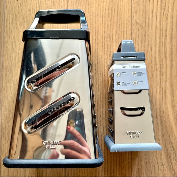 Brookstone Stainless Steel Grater Set - Black and Silver - Picture 5 of 6
